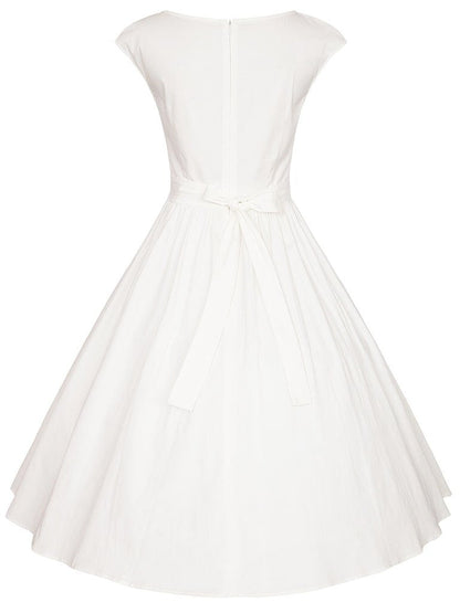 Ilaria – Abito in Cotone Stile Hepburn