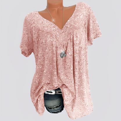 Claudia – Blusa Ampia Con Motivo Floreale Ed Elegante
