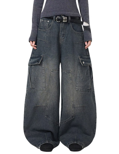 Prisca - Jeans Barrel Multi-Tasche Decostruiti Donna Moderni
