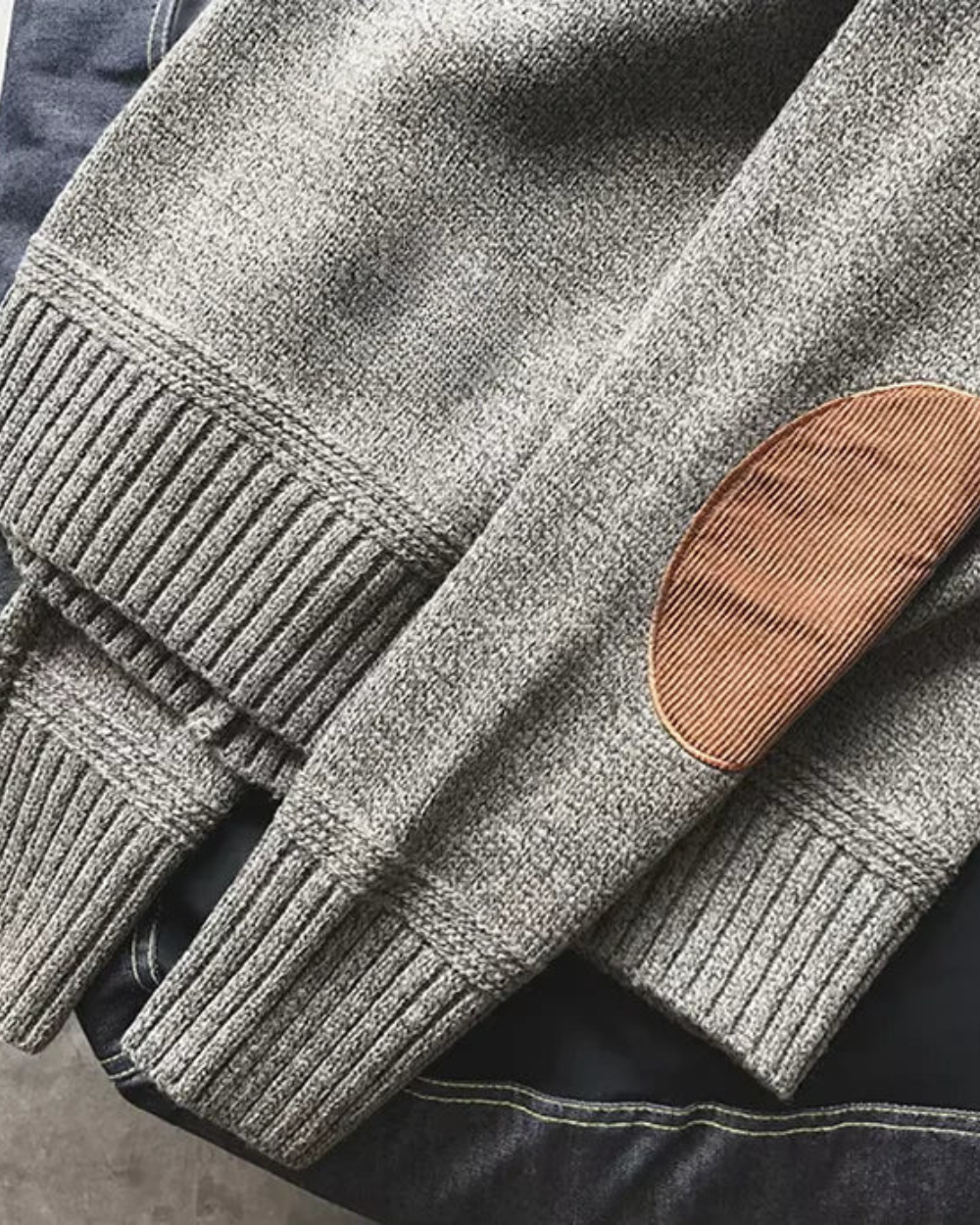 Duccio - Maglione Uomo Con Toppe Stile Classico