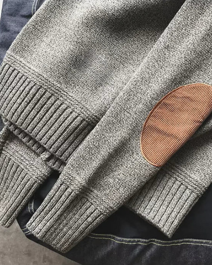 Duccio - Maglione Uomo Con Toppe Stile Classico