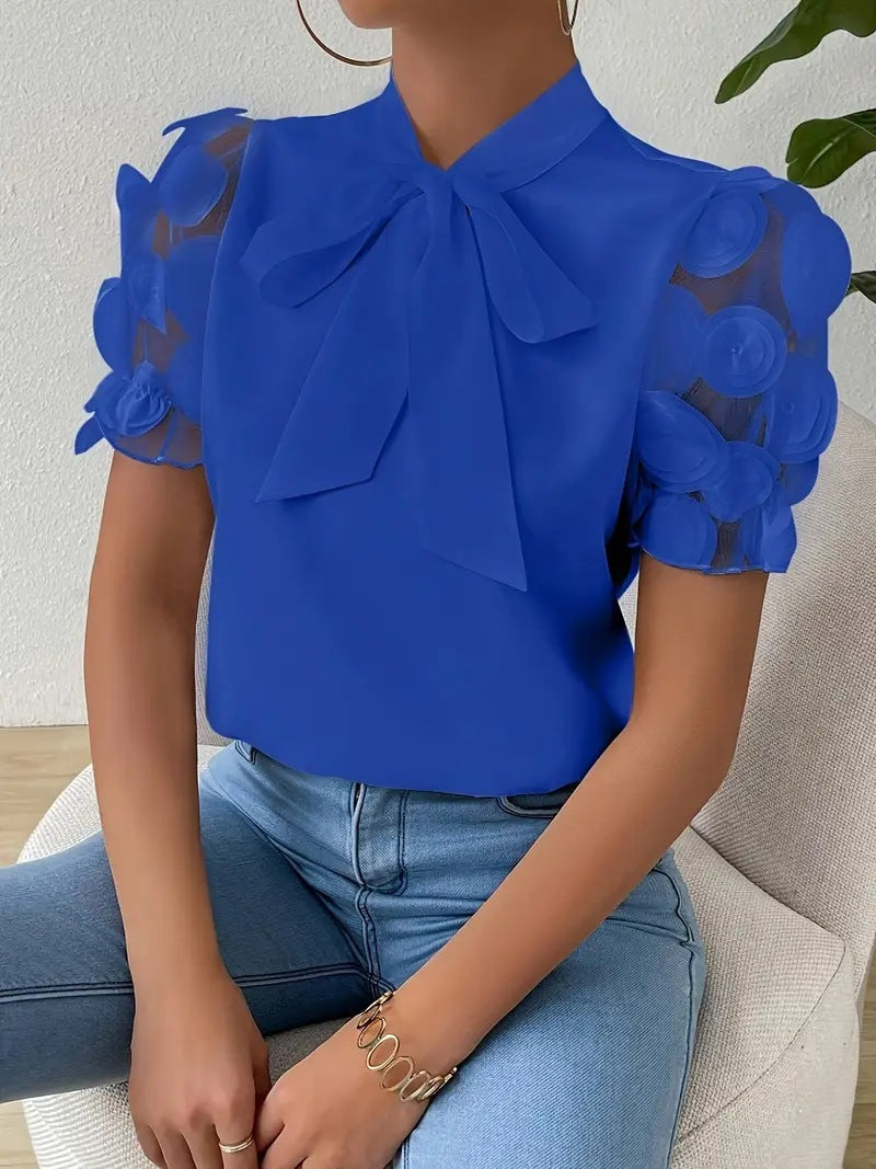 Chiara – Blusa Elegante Con Fiocco Per Donna