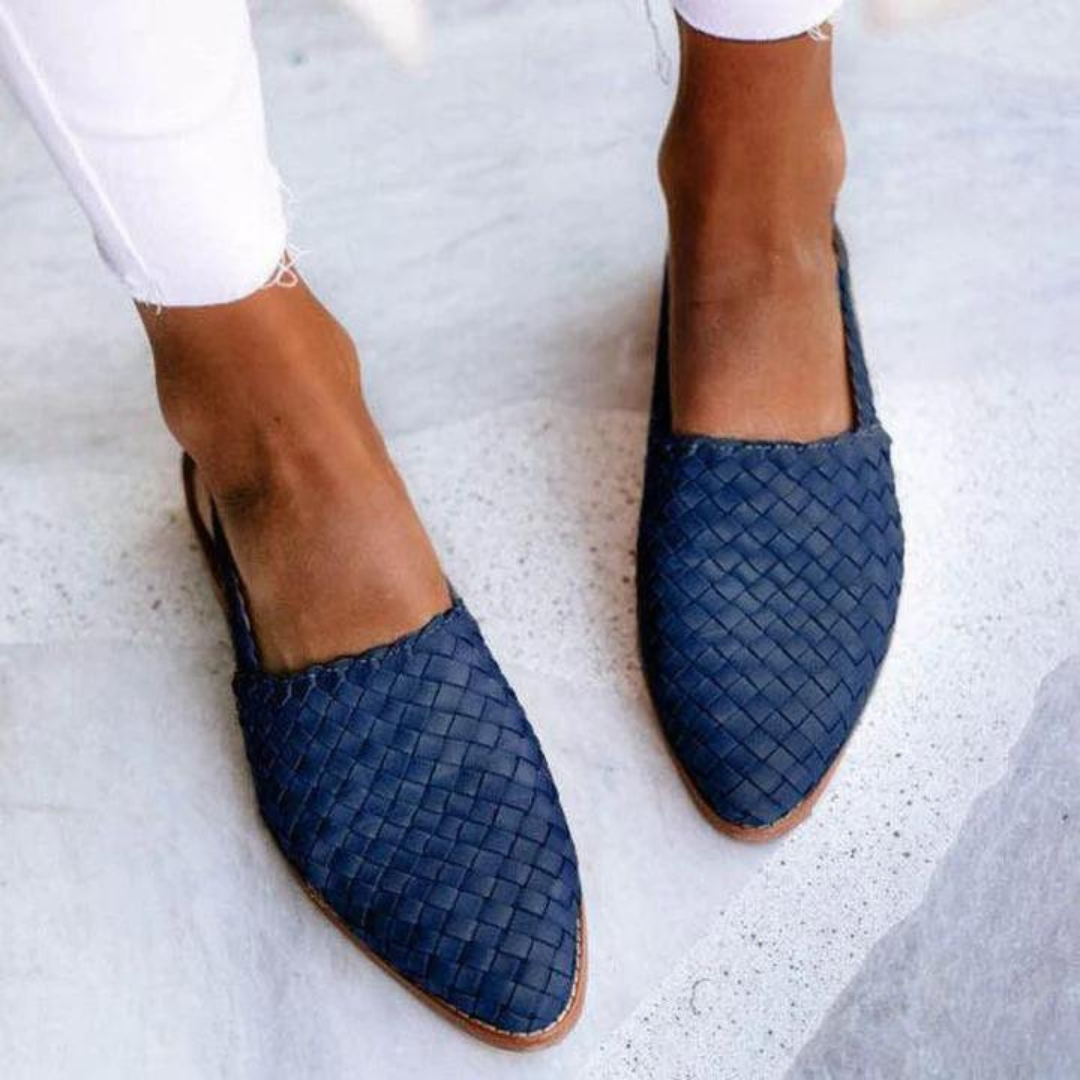 Iside - Loafer donna slingback intrecciato punta chiusa