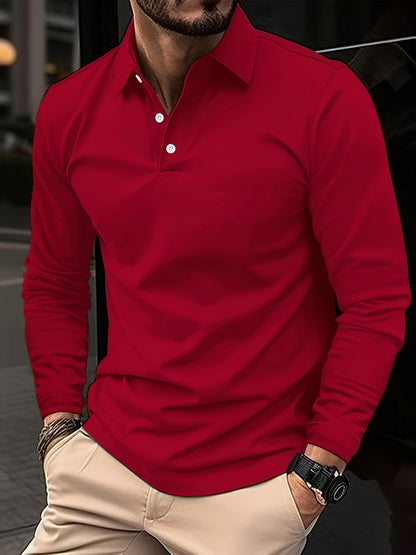 Edoardo – Polo Da Uomo A Maniche Lunghe Dal Taglio Classico