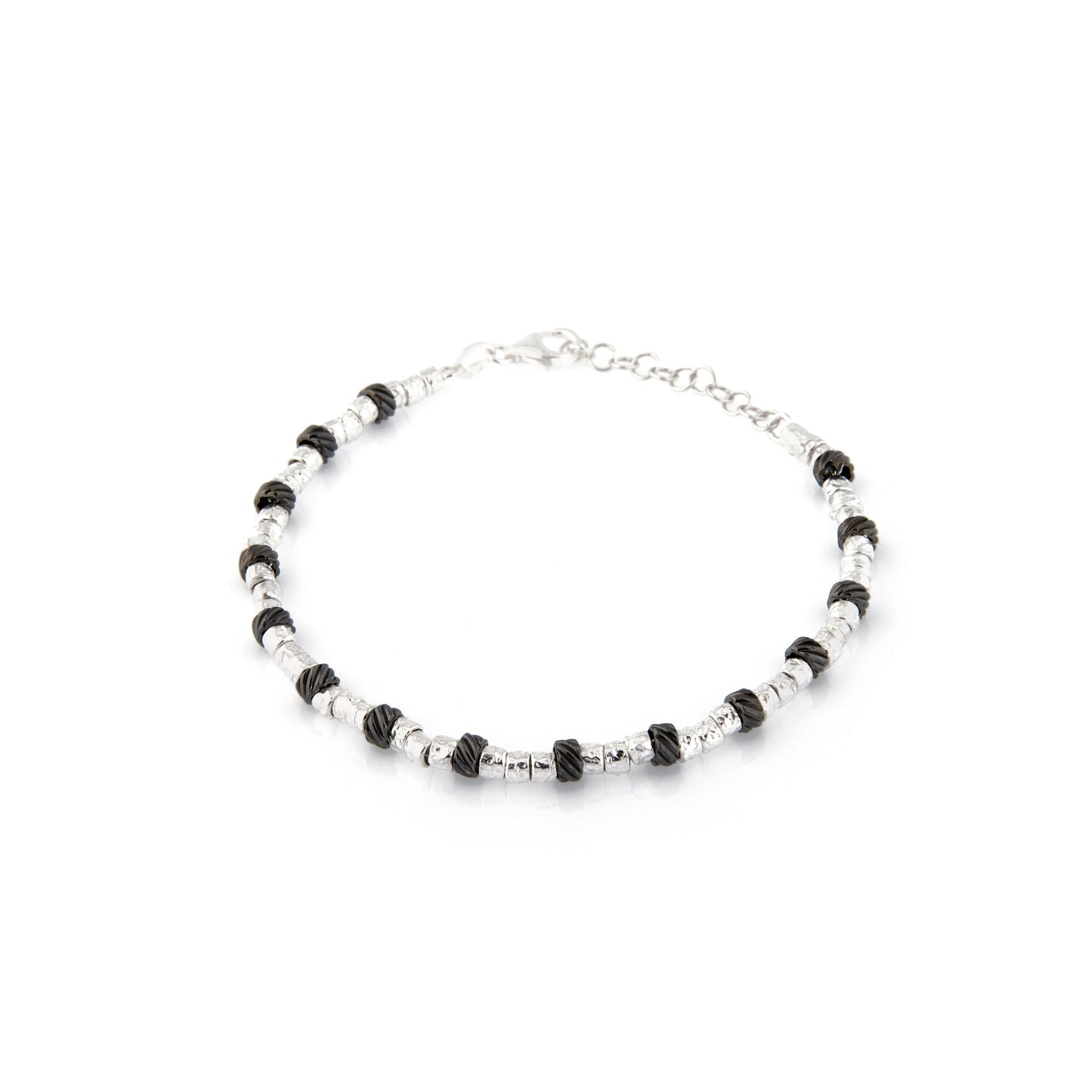 Lislinda – Bracciale Pepite Alternato Rutenio Abù Argento
