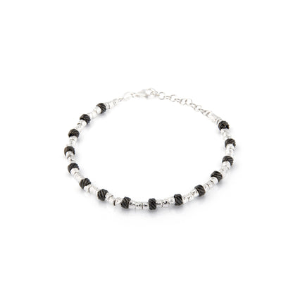 Lislinda – Bracciale Pepite Alternato Rutenio Abù Argento