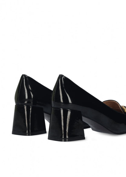 Fidelia - Mocassini donna neri eleganti stile Valencia