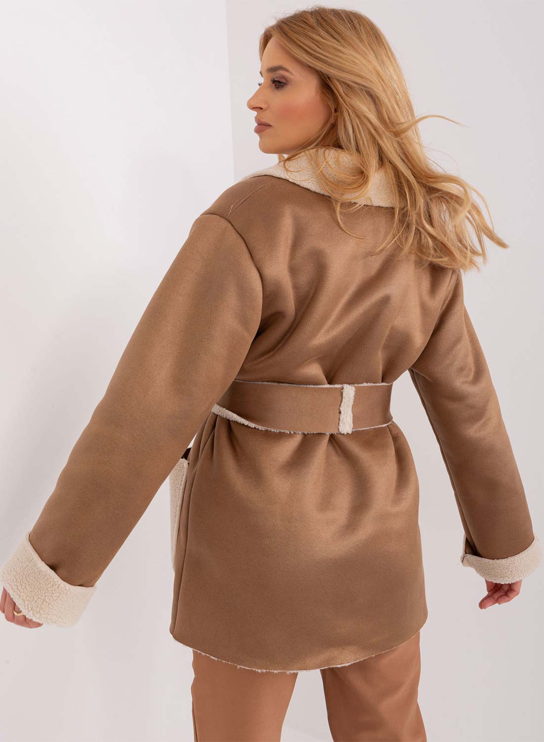 Jasmine - Giacca Oversize in Montone con Tasche