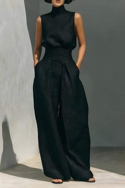 Marta – Jumpsuit Senza Maniche Con Pantalone A Gamba Larga
