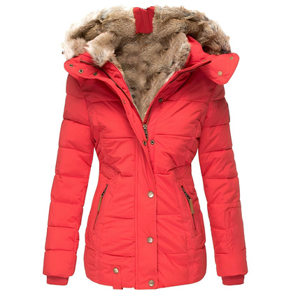 Fulvia - Giacca elegante e sottile con colletto in pelliccia per donna