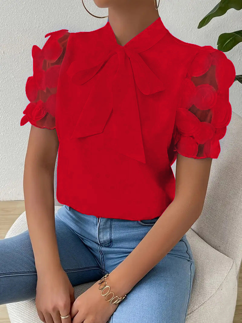 Chiara – Blusa Elegante Con Fiocco Per Donna