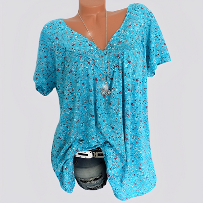 Claudia – Blusa Ampia Con Motivo Floreale Ed Elegante