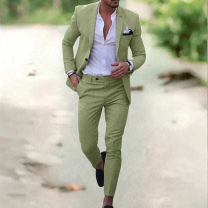 Valerio – Abito Due Pezzi Slim Fit Ideale Per Cerimonie E Business