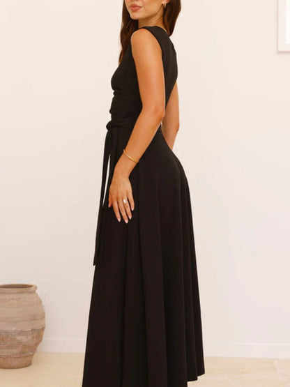 Mariangela - Maxi Dress Monospalla Laccio Vita Donna Elegante