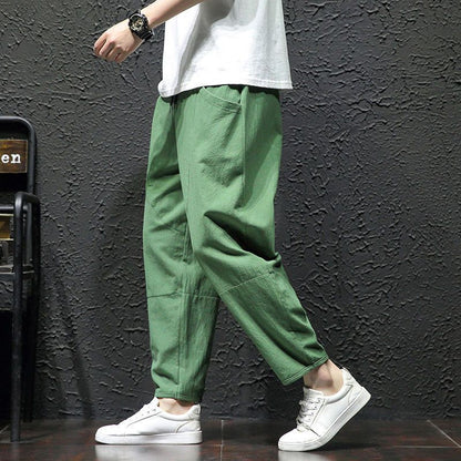 Rocco - Pantaloni Cropped Uomo Estivi Freschi Naturali Leggeri