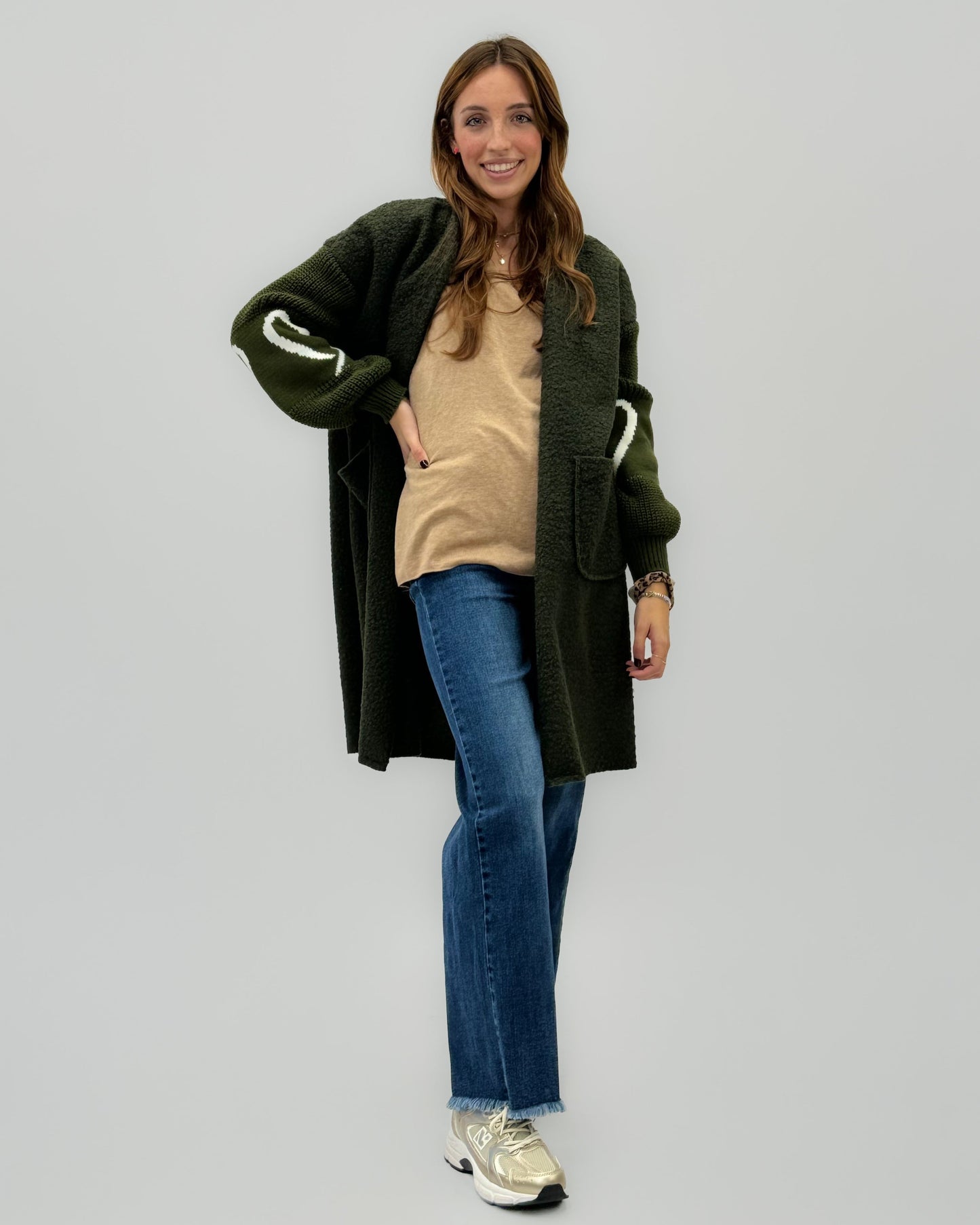 Karina - Cappotto morbido da donna con dettaglio cuore