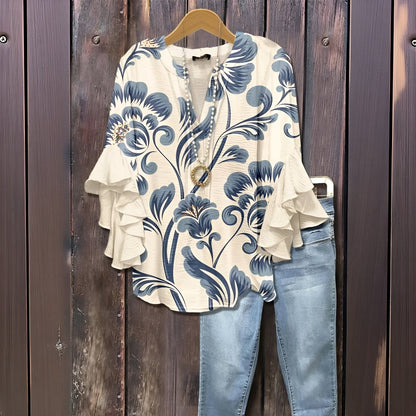 Karola - Blusa Donna Casual Estiva Leggera Elegante