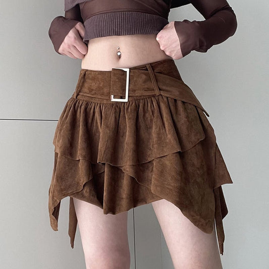 Teresa – Gonna Asimmetrica Mini A-Line Autunnale Donna