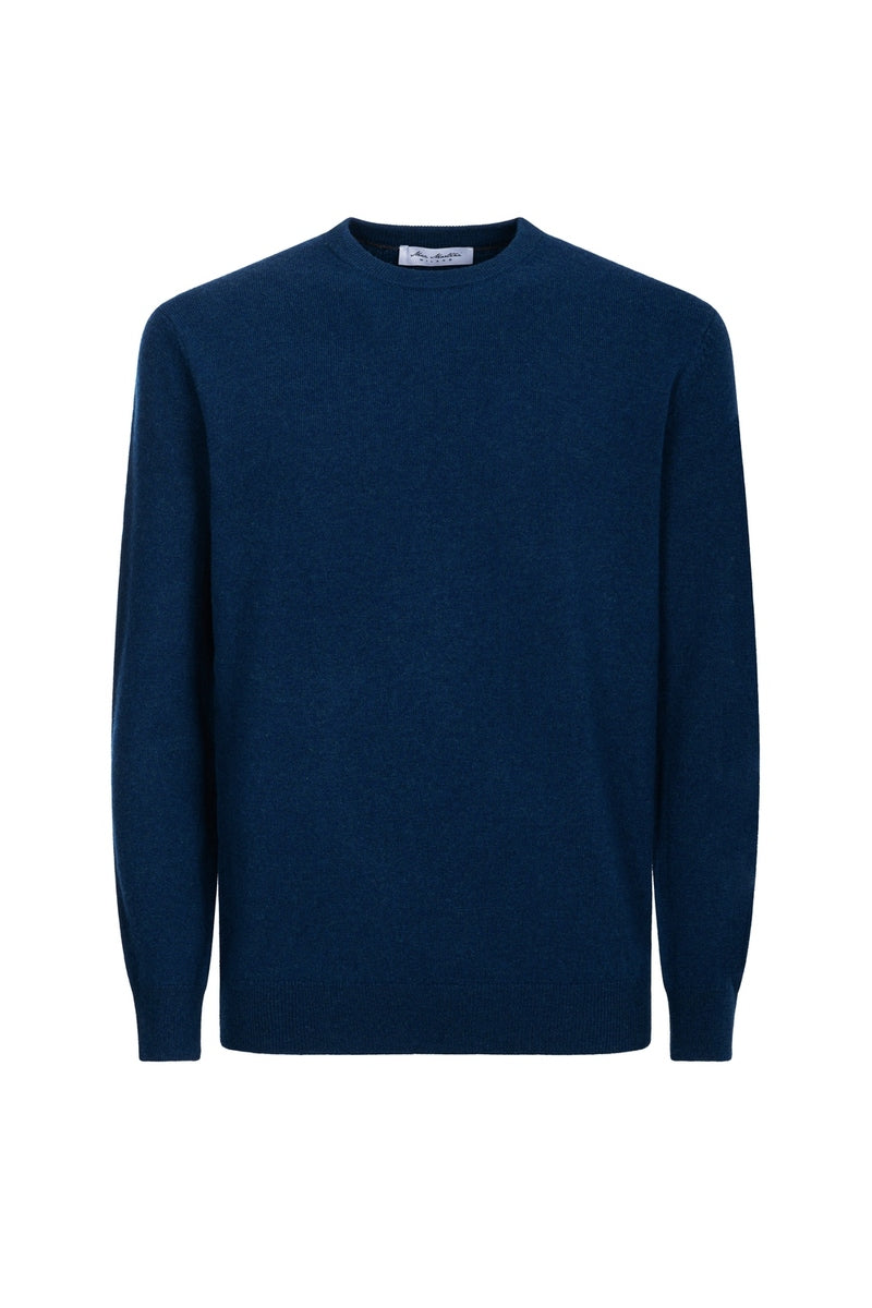 Rigo - Maglione Uomo Girocollo Blu Royal Elegante