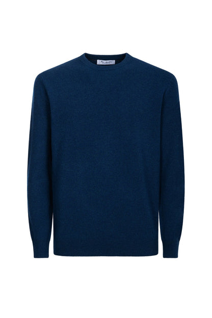 Rigo - Maglione Uomo Girocollo Blu Royal Elegante