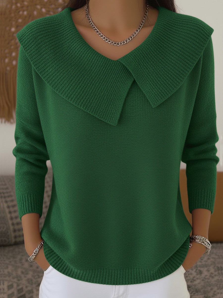 Ternizia - Maglia Donna Calda Colletto Morbido Chic