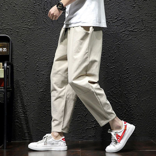 Rocco - Pantaloni Cropped Uomo Estivi Freschi Naturali Leggeri