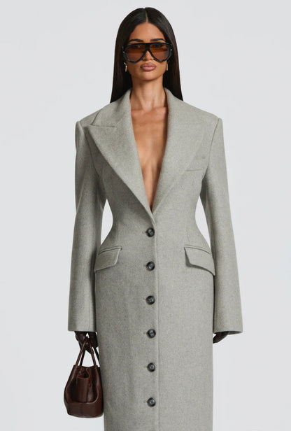 Teclina - Cappotto Lungo Donna Grigio
