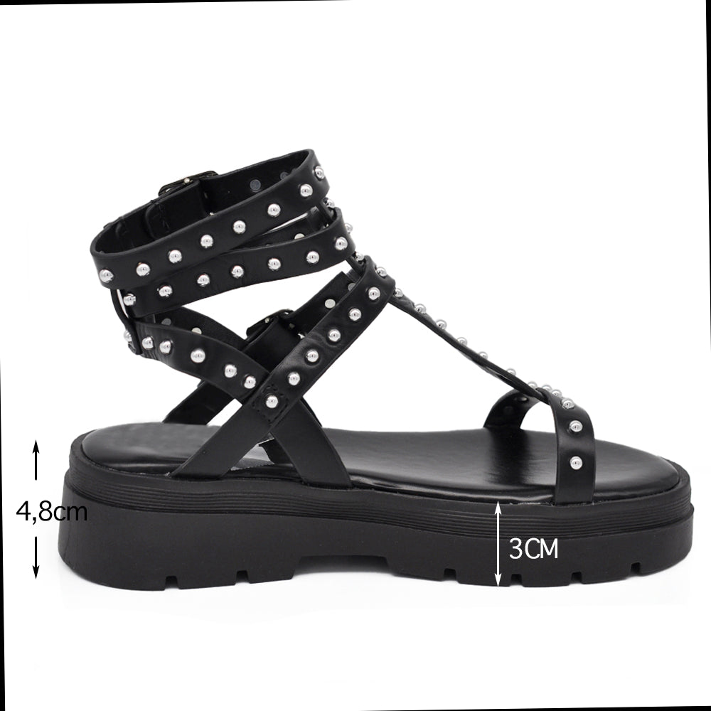 Sandra – Infradito stivaletti donna platform borchie estivi