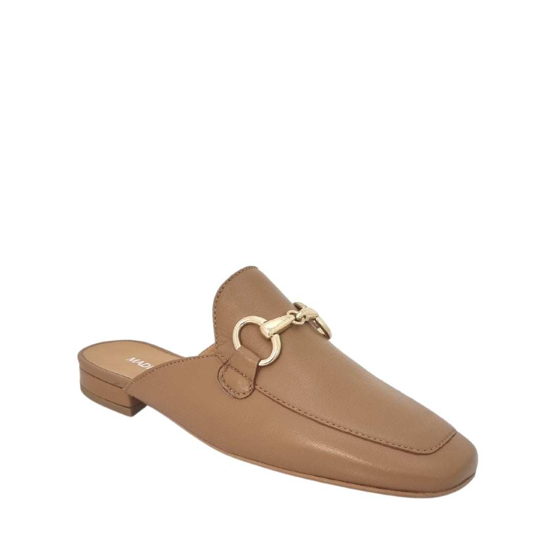 Rexela - Mules Donna Cuoio Vera Pelle Morsetto Oro Eleganti