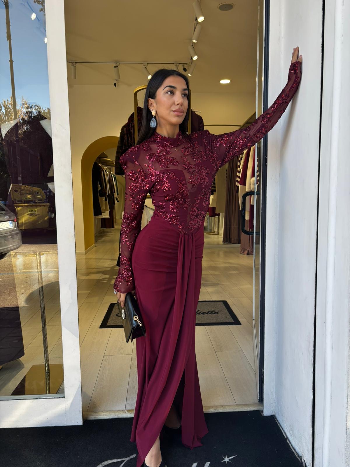 Delia - Abito Cortina Elegante Midi Donna