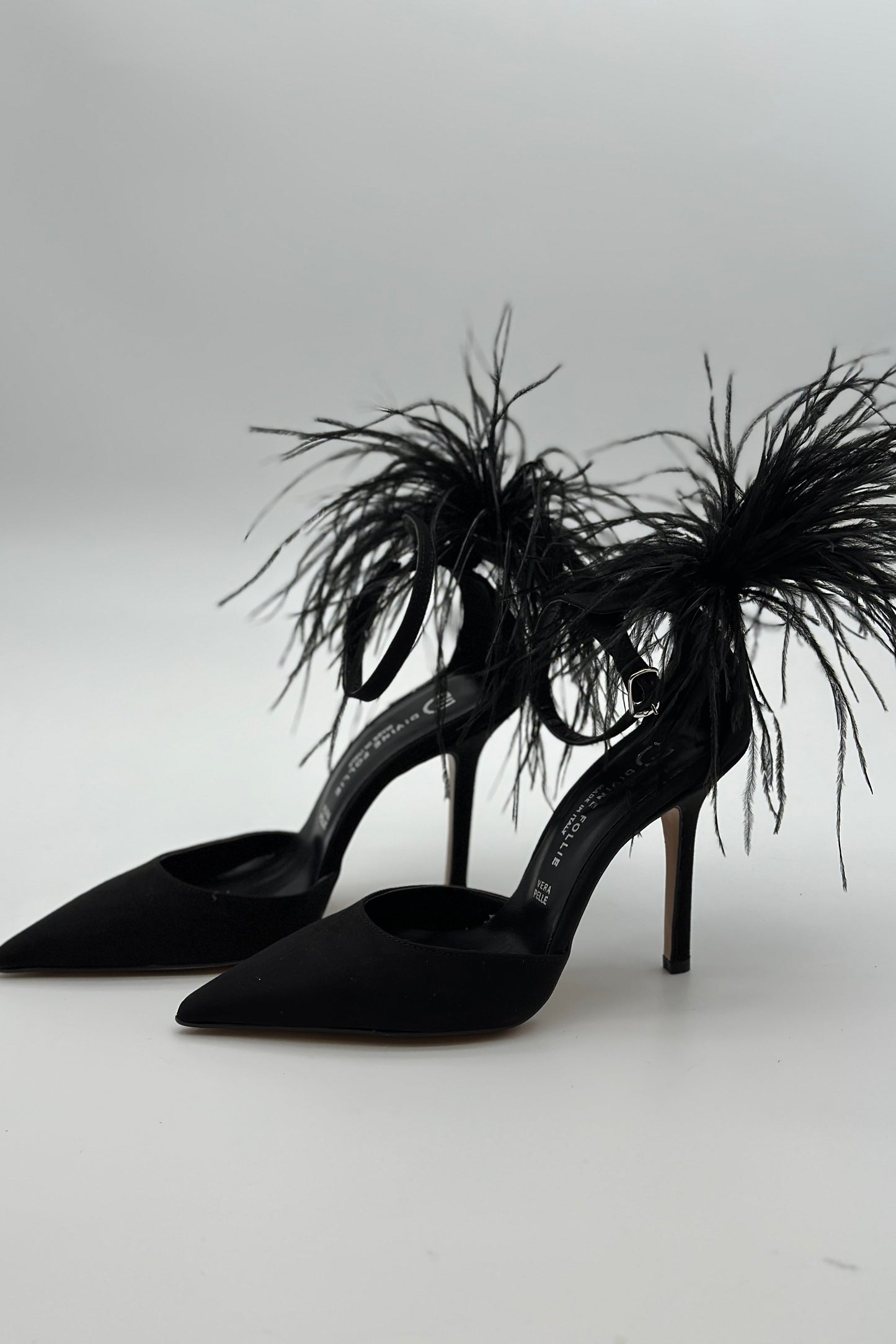 Jana - Décolleté Donna Laccio Caviglia Piume Glamour