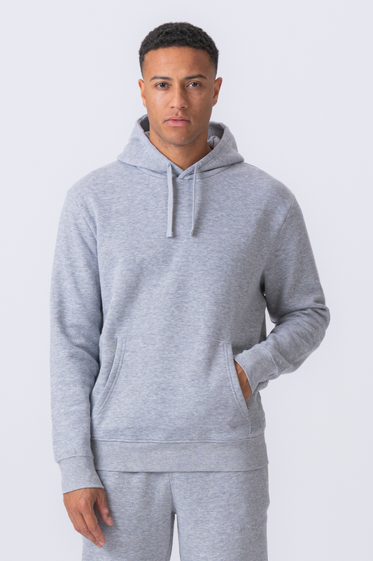 Leone - Felpa Uomo Cappuccio Grigio Stile Essential