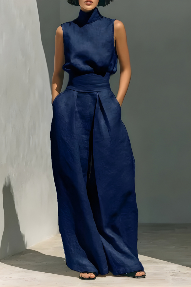 Marta – Jumpsuit Senza Maniche Con Pantalone A Gamba Larga