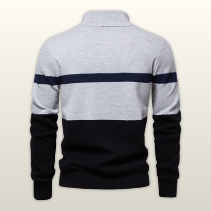 Dino - Maglione Uomo Mezza Zip Stile Classico