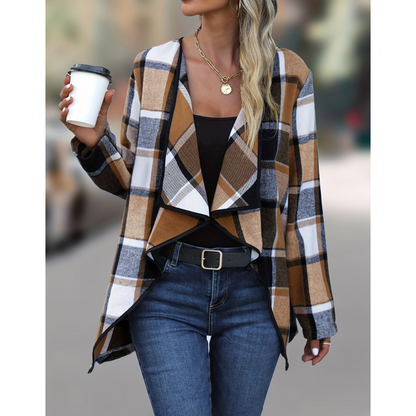 Iris - Blazer Autunnale a Quadri Elegante