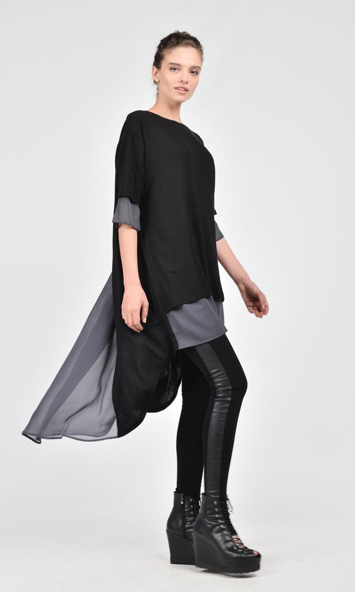 Quinoria - Camicia Ampia Donna Retro Chiffon Moderna Elegante
