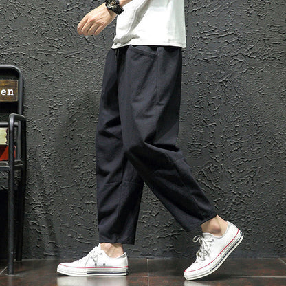 Rocco - Pantaloni Cropped Uomo Estivi Freschi Naturali Leggeri