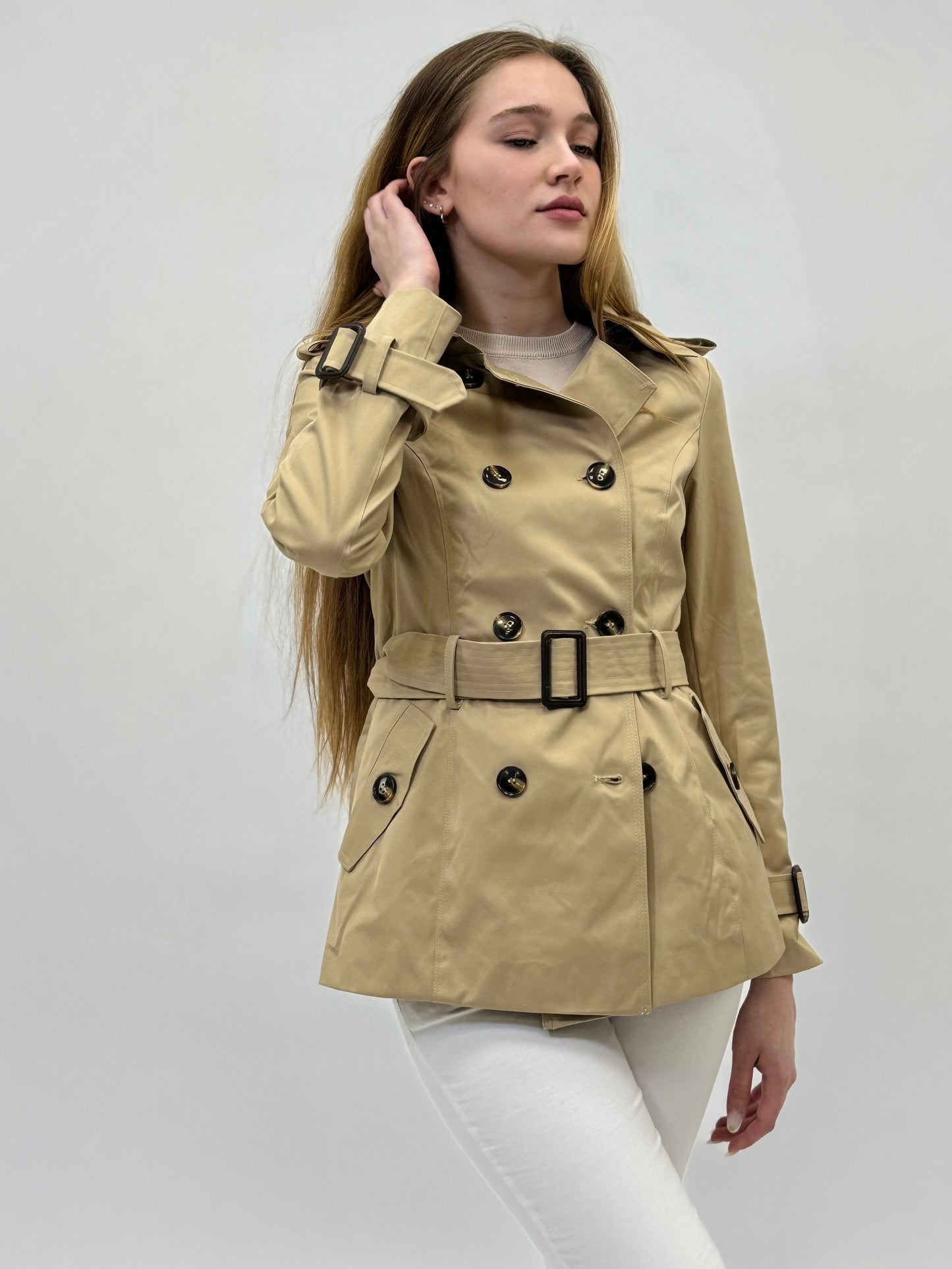 Kassandra - Giacca trench corta da donna elegante