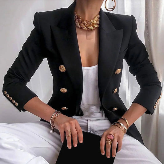 Domitilla – Blazer Donna Boyfriend Aperto a Maniche Lunghe