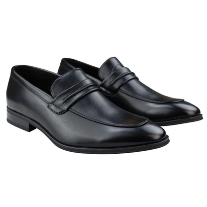 Silvio – Mocassino Uomo Slip-On Formale Foderato in Pelle Nero e Marrone
