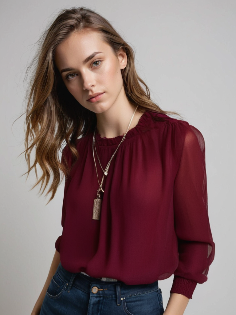 Camilla – Blusa A Manica Lunga Con Taglio Sartoriale Dalla Vestibilità Fluida