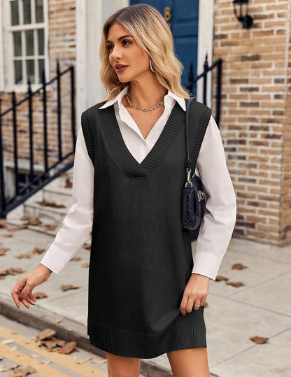Divina - Abito Maglione Donna Oversize Scollo V