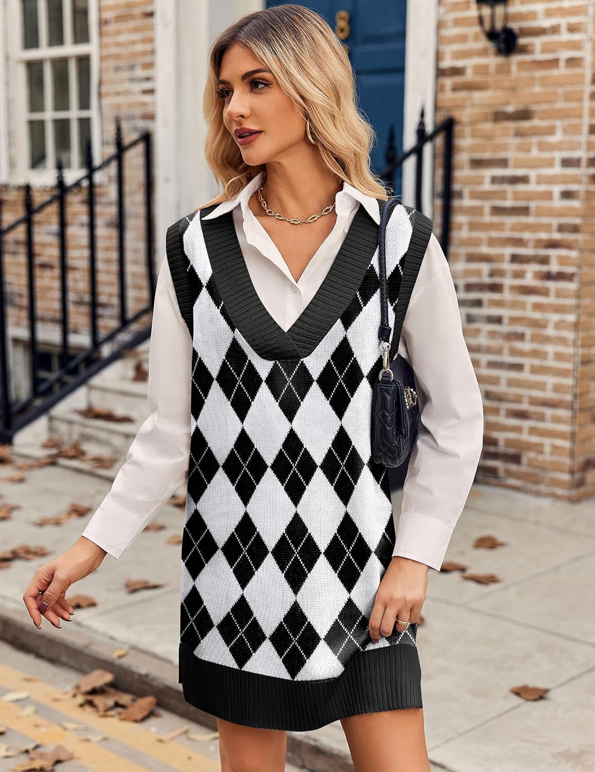 Divina - Abito Maglione Donna Oversize Scollo V