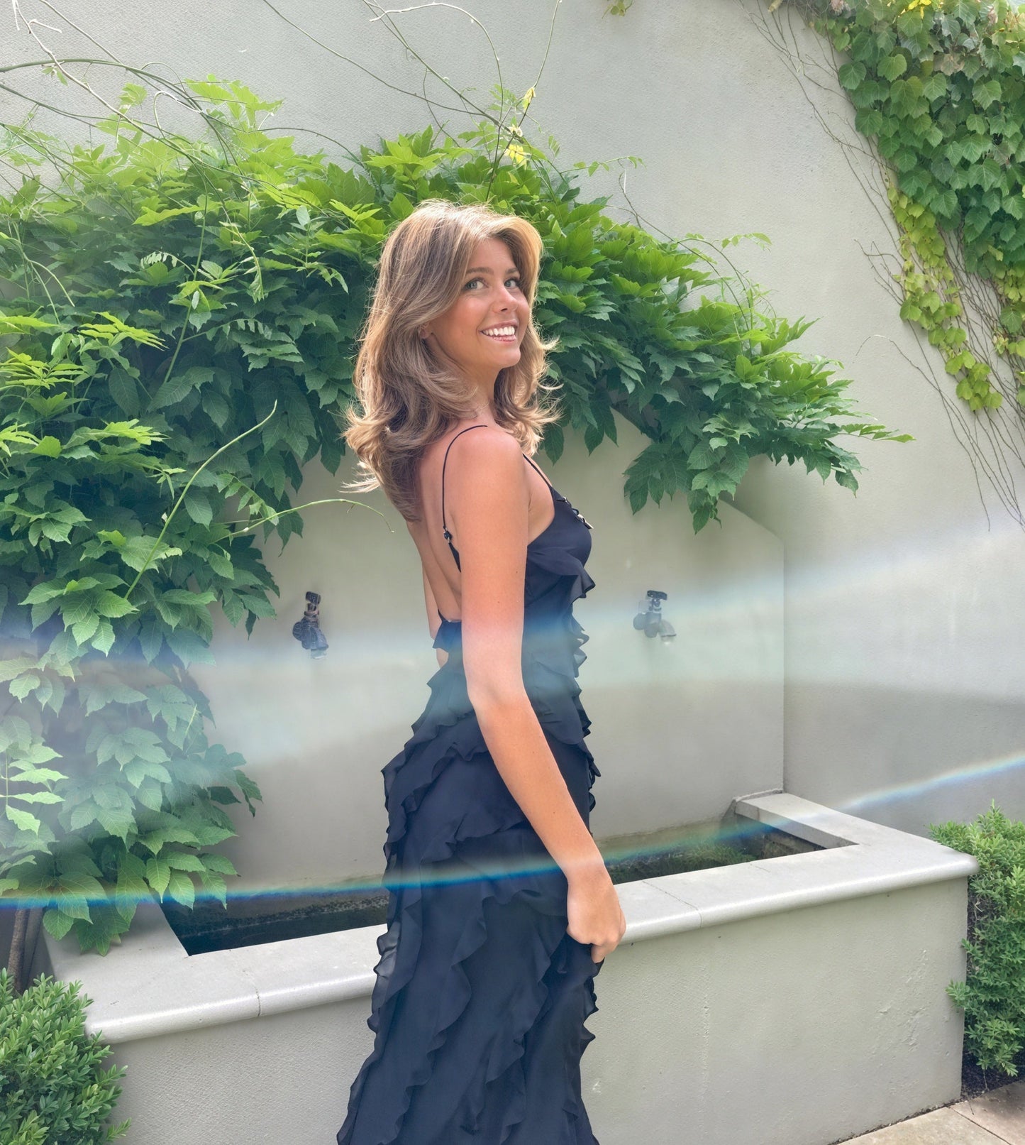 Susanna – Abito Maxi A Balze Con Spalline Sottili E Vestibilità Ampia
