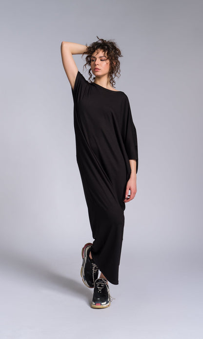 Quinoria - Abito Donna Manica Batwing Asimmetrico Moderno