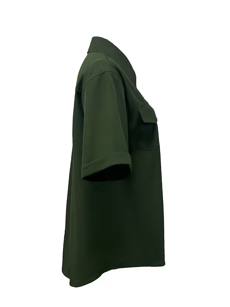 Natasha - Camicia Donna Maniche Corte Tasca Elegante