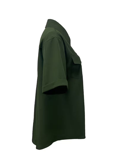 Natasha - Camicia Donna Maniche Corte Tasca Elegante
