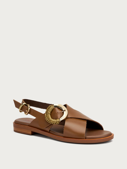 Elisabetta - Sandali Fibbia Tonda Eleganti Donna