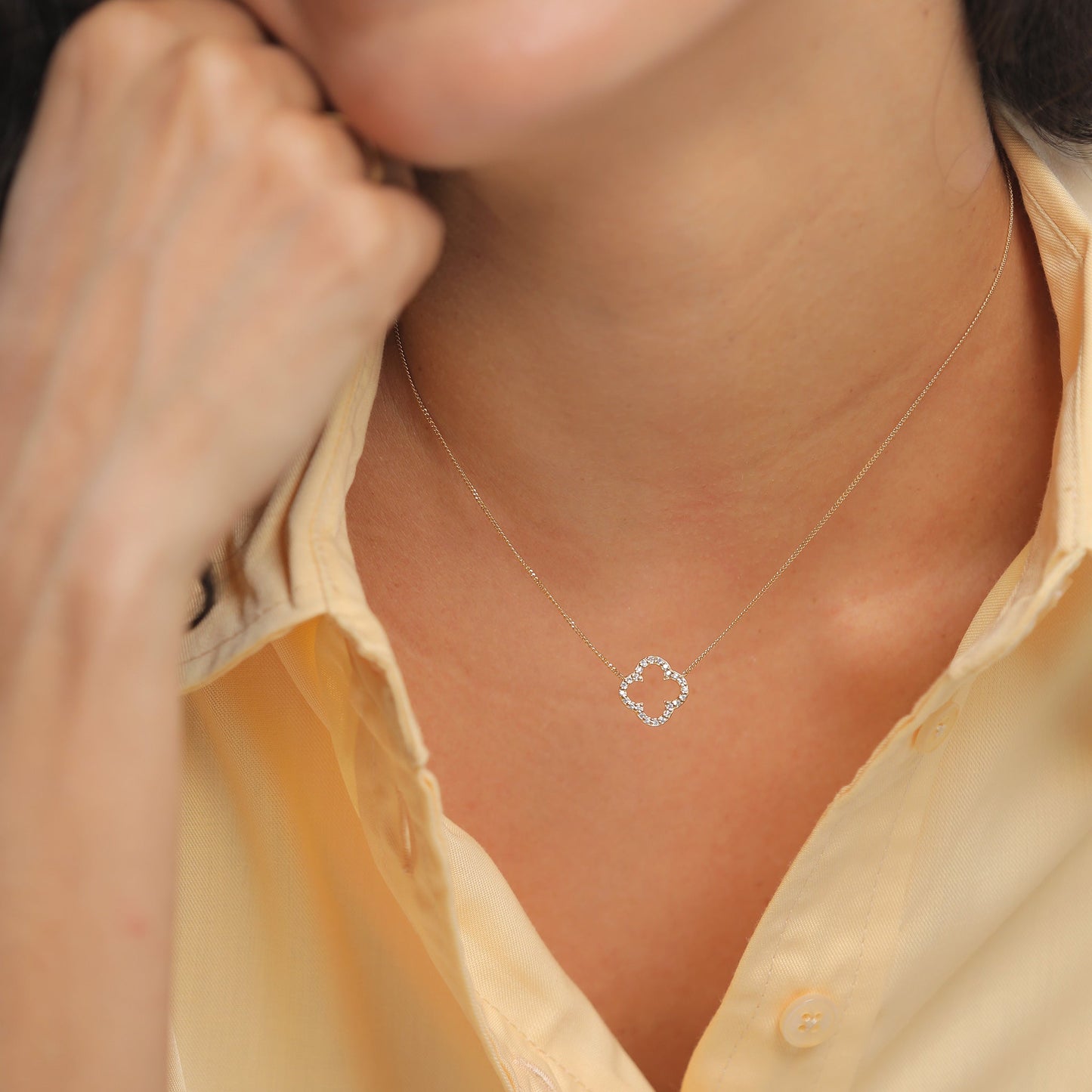 Viviana - Collana Quadrifoglio Donna Elegante Luminosa