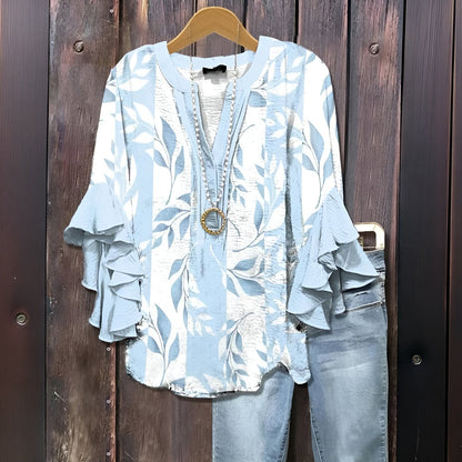 Karola - Blusa Donna Casual Estiva Leggera Elegante